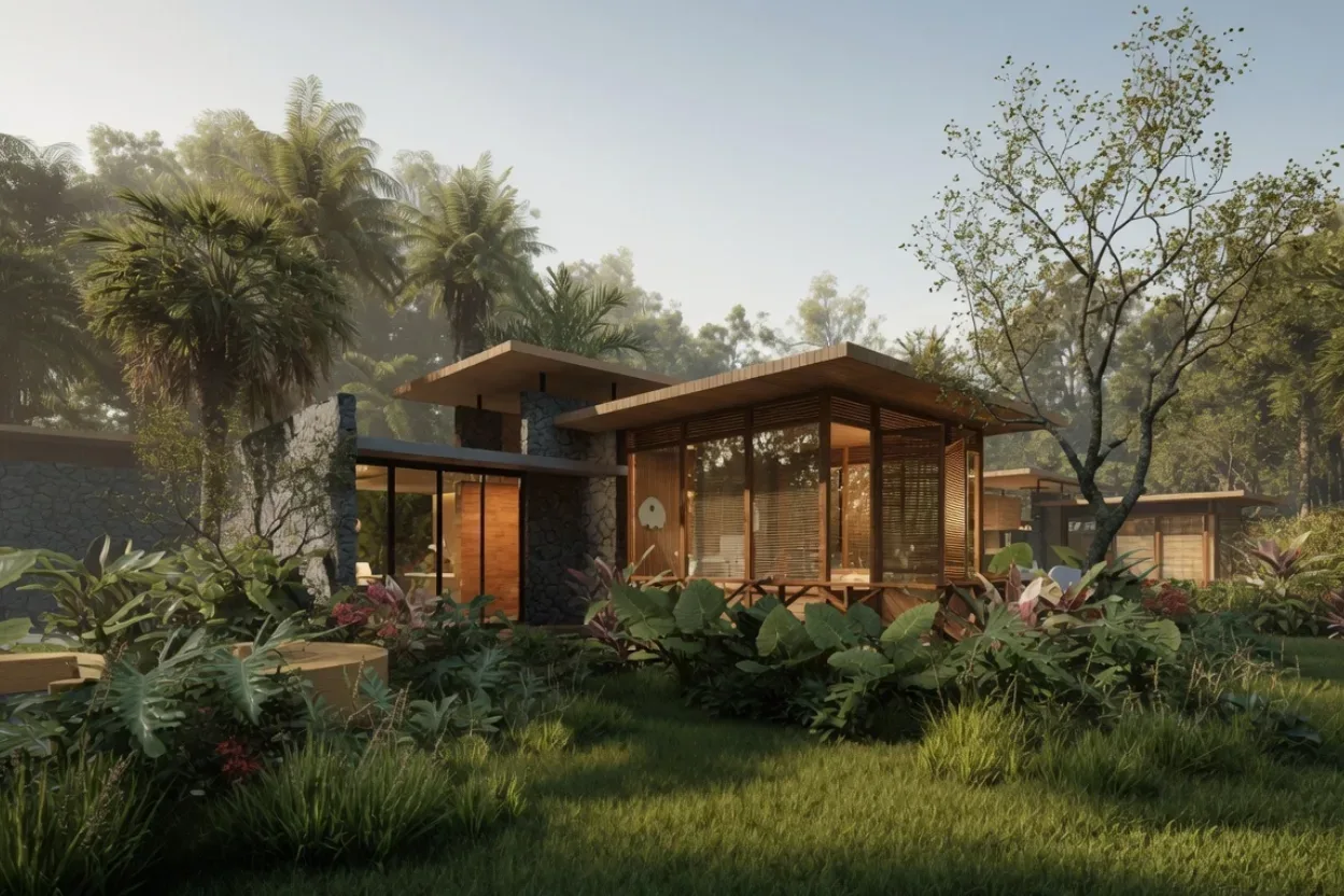 A forest cottage in the green at Ayana, Irakaravalli